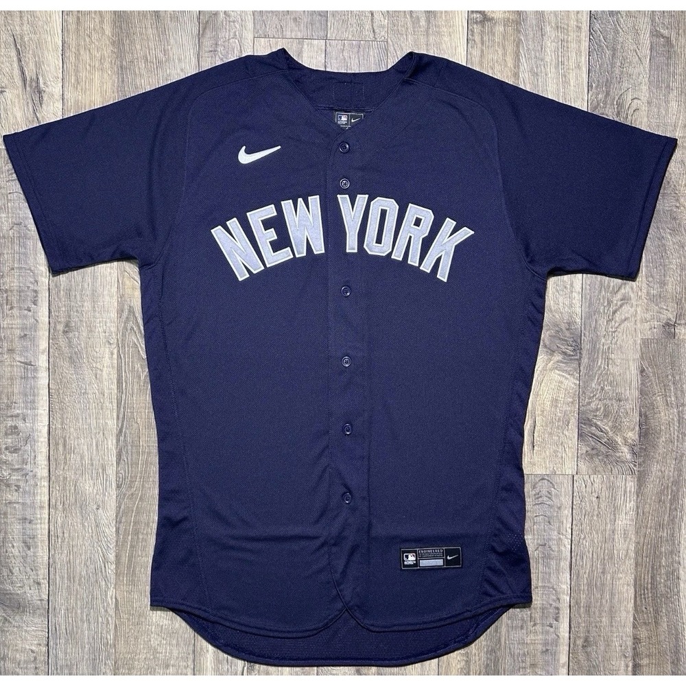 *New Nike New York Yankees Authentic Stitched Elite Baseball Jersey Mens 44 $335